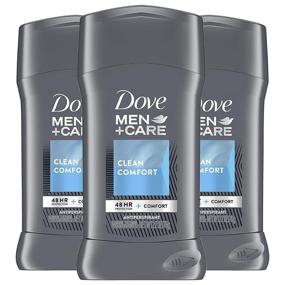 img 4 attached to 🧼 Dove Men+Care Clean Comfort Antiperspirant Deodorant - 48hr Sweat & Odor Protection, Pack of 3 - 2.7 oz Each, Enriched with Vitamin E and Triple Action Moisturizer