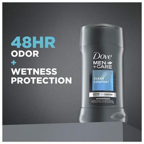 img 2 attached to 🧼 Dove Men+Care Clean Comfort Antiperspirant Deodorant - 48hr Sweat & Odor Protection, Pack of 3 - 2.7 oz Each, Enriched with Vitamin E and Triple Action Moisturizer