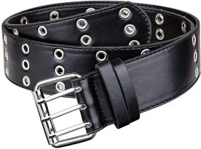 img 4 attached to Samtree Studded Grommet Square Leather Men's Accessories for Belts