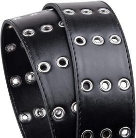 img 2 attached to Samtree Studded Grommet Square Leather Men's Accessories for Belts