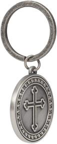 img 1 attached to 🔑 Divine Masculinity Embodied: Man God Pewter Key Ring - Unlock the Power