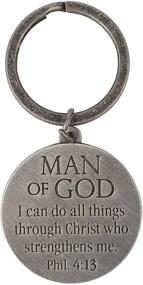 img 2 attached to 🔑 Divine Masculinity Embodied: Man God Pewter Key Ring - Unlock the Power