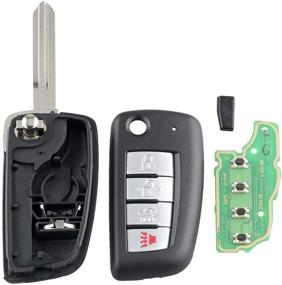 img 3 attached to Uncut Car Remote Key Fob Combo Compatible with Altima Maxima 350Z Armada Quest Sentra/EX35 FX35 FX45 G35 I35 Q45 QX56 KBRASTU15, CWTWB1U758, ID 46 - Keyless Replacement