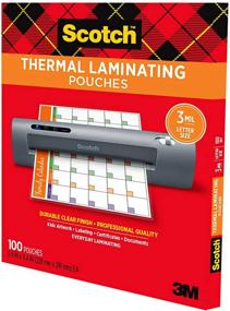 img 1 attached to 100-Pack Scotch Thermal Laminating Pouches for Letter Size Sheets (8.9 x 11.4 Inches) - TP3854-100