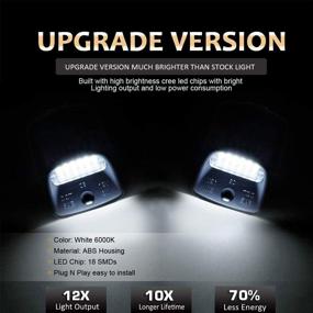 img 3 attached to 🚗 D-Lumina LED License Plate Lights for Toyo-ta 2005-2015 Tacoma and 2000-2013 Tundra Pickup Truck, 6000K White, Set of 2