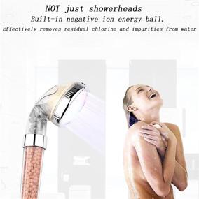 img 1 attached to Optimized Handheld LED Shower Head with Rainfall, High Pressure and Water Saving Filtration for Dry Skin and Hair - Includes Hose, Base and 3 Colors Changing