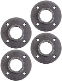 img 4 attached to 🔩 Industrial Steel Grey Pipe Decor: 1-1/2" Cast Iron Floor Flange 4 Pack for Vintage DIY Tables & Robust Plumbing Projects