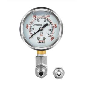 img 2 attached to 🎯 Enhanced Accuracy: Stainless DP HR10T35V Pressure Gauge Kit