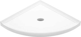 img 3 attached to 🔳 10-inch Polished Bright White Corner Bathroom Shelf by Questech - Wall Mounted Metro Flatback Shelf for Shower Storage