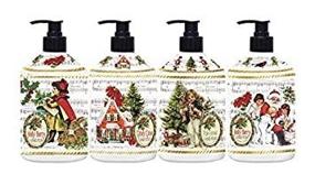 img 1 attached to 🌲 Holiday Greetings Hand Soap Collection by Home & Body - 21.5 FL, Infused with Essential Oils - Holly Berry, Candy Cane & Pine Forest (Set of 4)