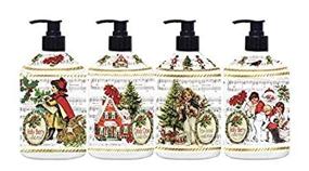img 2 attached to 🌲 Holiday Greetings Hand Soap Collection by Home & Body - 21.5 FL, Infused with Essential Oils - Holly Berry, Candy Cane & Pine Forest (Set of 4)