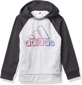 img 3 attached to 👚 Активная одежда для девочек: толстовка Adidas Fleece Pullover Heather для максимального комфорта