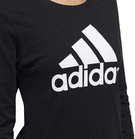 img 1 attached to 👚 adidas Women's Basic Badge of Sport Long Sleeve Tee: Comfortable and Stylish Performance Wear for Women