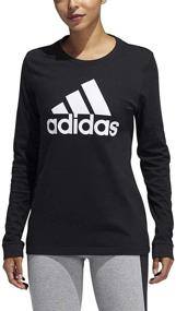 img 2 attached to 👚 adidas Women's Basic Badge of Sport Long Sleeve Tee: Comfortable and Stylish Performance Wear for Women