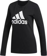 👚 adidas women's basic badge of sport long sleeve tee: comfortable and stylish performance wear for women логотип