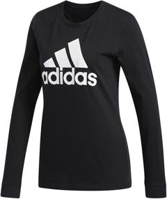 img 4 attached to 👚 adidas Women's Basic Badge of Sport Long Sleeve Tee: Comfortable and Stylish Performance Wear for Women