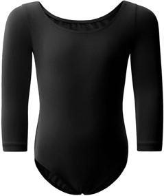 img 2 attached to WEGETIT Long Sleeve Gymnastics Leotards for Girls | Toddler Ballet Dance Tutu