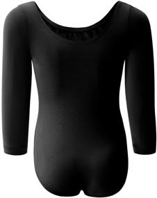 img 1 attached to WEGETIT Long Sleeve Gymnastics Leotards for Girls | Toddler Ballet Dance Tutu