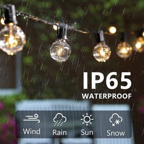 img 3 attached to 🌞 Solar Christmas String Lights: 26.4ft G40 Patio Lights with 25 Shatterproof LED Bulbs - Weatherproof Outdoor Hanging Lights for Xmas Decor, Garden, Backyard & Porch