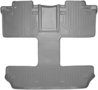 🚗 grey maxliner floor mats for 2011-2018 toyota sienna 7 passenger model - 2nd and 3rd row liner logo