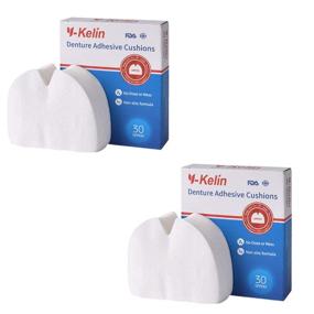 img 3 attached to 🦷 Y-Kelin Denture Adhesive Cushion - 30 Pads, Upper Denture Adhesive, Pack of 2, Natural Strong Hold, Comfortable Denture Cushions, Denture Pads