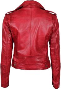 img 3 attached to Blingsoul Ladies Leather Jacket 1300392 Women's Clothing and Coats, Jackets & Vests