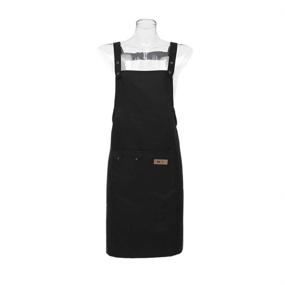 img 4 attached to 💈 Premium Hairdresser Apron: Professional Stylist Apron, Waterproof Hairdressing Coloring, Shampoo Haircuts Cloth Wrap - Black