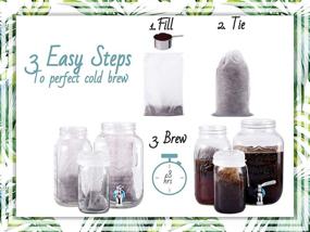 img 3 attached to ☕️ Convenient Cold Brew Coffee Bags - 25 Pack - Hassle-Free Cold Brew Concentrate with No Mess - 6"x10" Drawstring Filter Bags