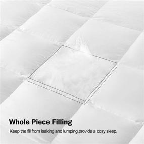 img 3 attached to 🛏️ Plush White Comforter Duvet Insert - Queen Size (64X88 Inch) | Stand-Alone Bedding Comforter | Machine Washable