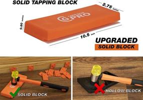 img 1 attached to 🛠️ Laminate Wood Flooring Complete Installation Kit: Tapping Block, Pull Bar, Mallet, Spacers, Duplicator Gauge