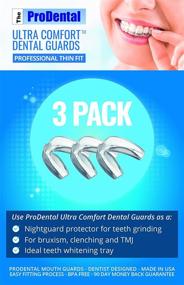 img 4 attached to 💯 ProDental Thin and Trim Mouth Guard – 3 Pack, USA-Made Night Guard for Teeth Grinding, Bruxism & Whitening