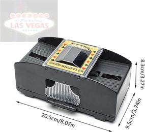 img 2 attached to 🃏 2 Deck Automatic Card Shuffler – Battery-Operated Poker Card Shuffler for Casino Poker and UNO Adhesive Splatter Target Shooting