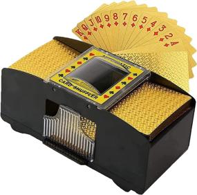 img 4 attached to 🃏 2 Deck Automatic Card Shuffler – Battery-Operated Poker Card Shuffler for Casino Poker and UNO Adhesive Splatter Target Shooting