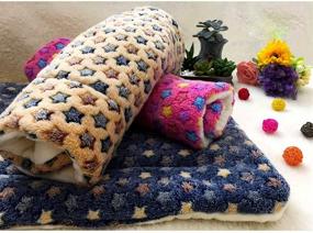 img 3 attached to 🐾 FJWYSANGU Pet Blanket: Premium Fluffy Flannel Cushion for Dogs and Cats - Soft, Warm, and Stylish Stars Pattern