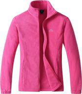 🧥 women's lightweight full zip soft polar fleece jacket - perfect for outdoor recreation with zipper pockets логотип