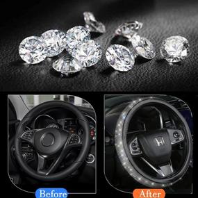 img 2 attached to KIWEN Rhinestones Sparkling Protector Universal Interior Accessories