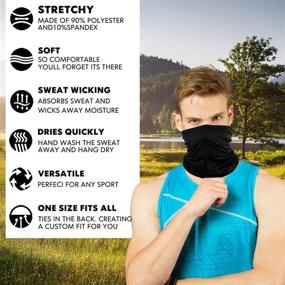 img 1 attached to 🧣 Stay Cool and Protected: 8-Pack Breathable Neck Gaiter Scarf for Men and Women, Ideal for Cycling, Hiking, Fishing