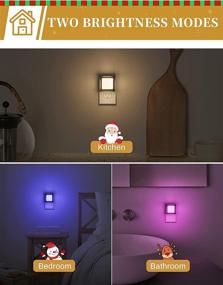 img 1 attached to 🌙 DoresShop Color-Changing LED Night Light (2 Pack) - Plug-in Dusk-to-Dawn Sensor Decorative Nightlight for Nursery, Bedroom, Hallway, Kitchen