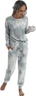 yyw women's tie dye loungewear long sleeve tops and pants pajama set with pockets logo