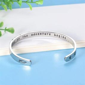 img 1 attached to 🌟 ITESSY Personalized Inspirational Bracelets: Friendship Mantra Engraved Cuff Bangle for Women