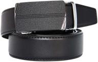 👖 leather ratchet automatic sliding men's belt - barrier-free design logo