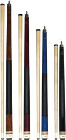 img 1 attached to 🎱 Set of 4 Short Kids Pool Cues LCS, Stained Maple, Canadian Hardrock Maple Shaft, 13mm Tip, Various Lengths: 36", 42", 48", 52