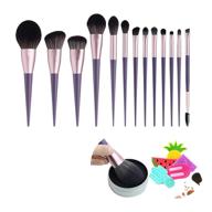 yuecan makeup brush set: 13-piece cosmetic brushes kit for flawless makeup application with bonus brush cleaner - premium synthetics, perfect for foundation, powder, concealers, eye shadows, blush! logo