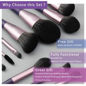 img 2 attached to YueCan Makeup Brush Set: 13-Piece Cosmetic Brushes Kit for Flawless Makeup Application with Bonus Brush Cleaner - Premium Synthetics, Perfect for Foundation, Powder, Concealers, Eye shadows, Blush!