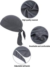 img 2 attached to Sweat-Wicking Beanie Cap for Women and Men - Breathable Cycling Head Wrap for Outdoor Activities - Helmet Liner Skull Cap