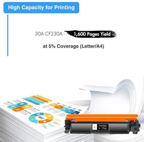 img 2 attached to 🖨️ TRUE IMAGE Compatible Toner Cartridge 2-Pack for HP 30A CF230A 30X CF230X Printer - High-Quality Black Ink Replacement for MFP M227fdw M203dw M227fdn M203d M203dn M227