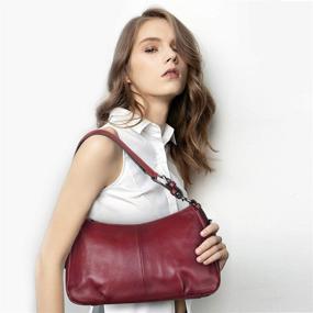 img 3 attached to 👜 Женская сумка-хобо из натуральной кожи S-ZONE - сумка на плечо с верхней ручкой для дам - стильные кошельки