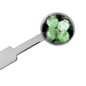 img 1 attached to 📜 Yoption Green Sealing Wax Beads: 300-Piece Octagon Kit with Melting Spoon, Candles for Seal Stamp