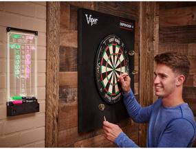 img 1 attached to 🎯 Viper Illumiscore Clear Illuminated Dry Erase Dart Scoreboard, Enhanced Visibility, Accurate Scoring, with 2 Grease Pencils Included