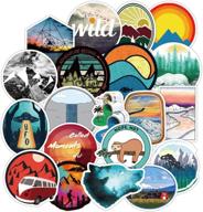🌲 50-piece wilderness nature stickers pack: outdoor hiking, camping & adventure suitcase decals for car bumper, laptop & more logo